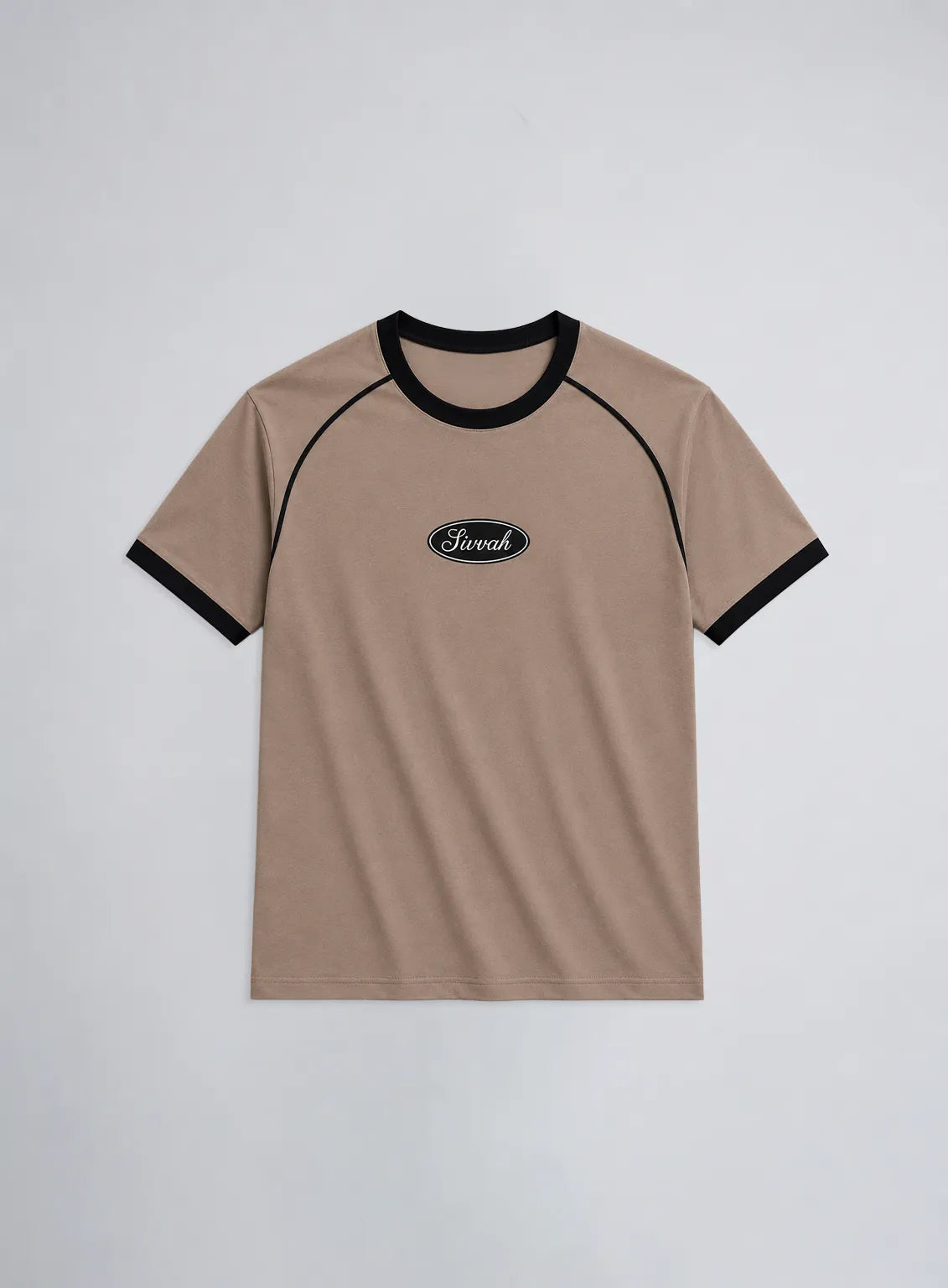 Raglan Ringer T-Shirt – Sand & Liner Black
