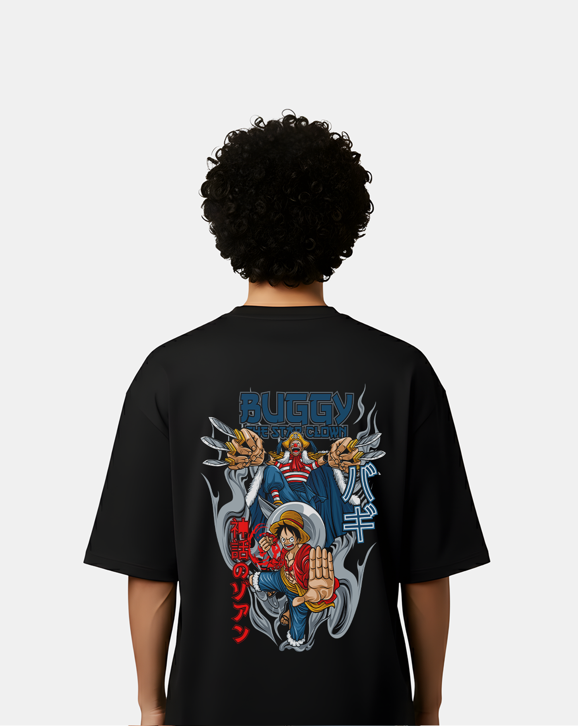 One Piece Buggy vs Luffy Clash – Oversized T-Shirt