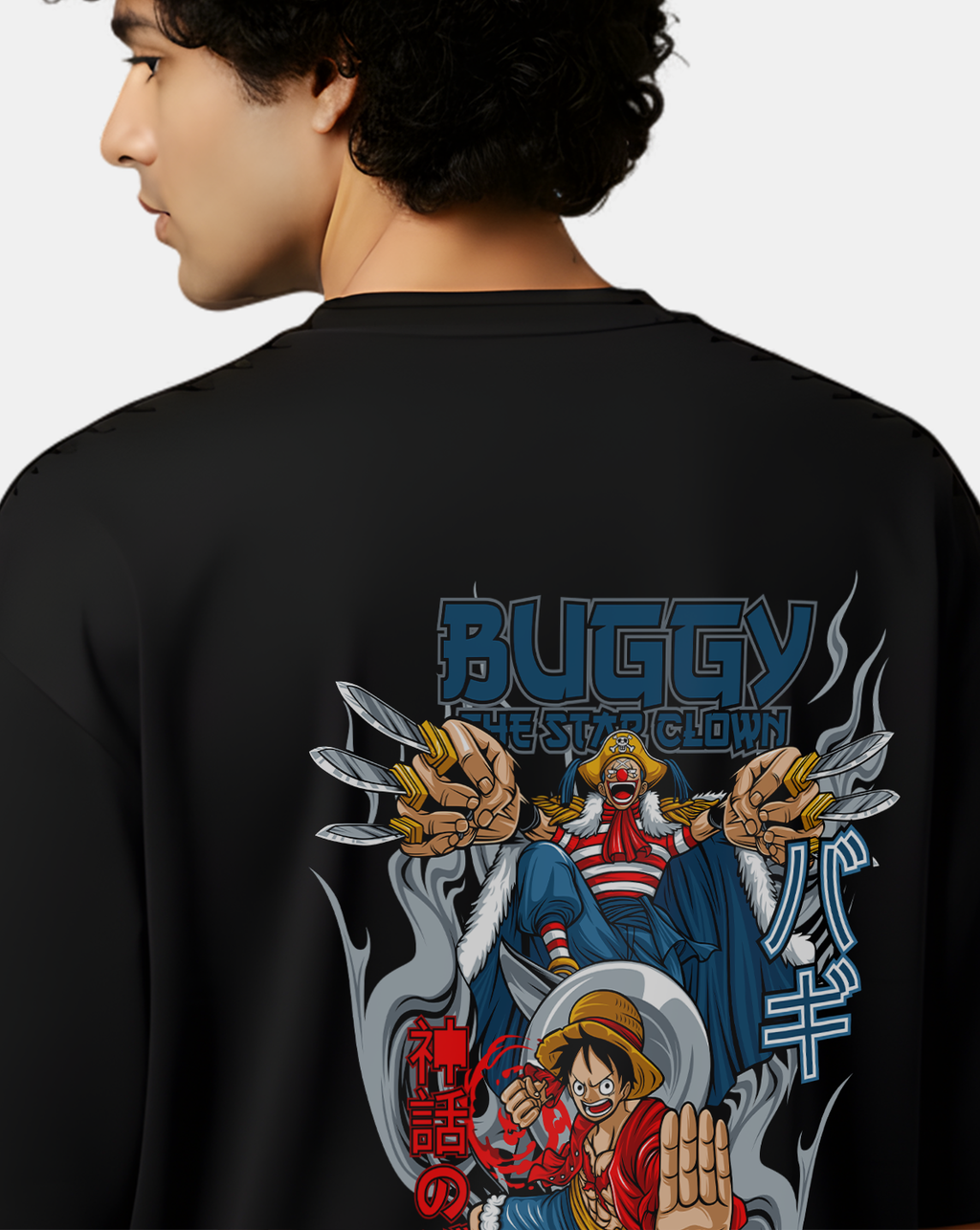 One Piece Buggy vs Luffy Clash – Oversized T-Shirt