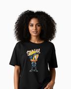 Twetty Bird Down-Shoulder T-Shirt – Black