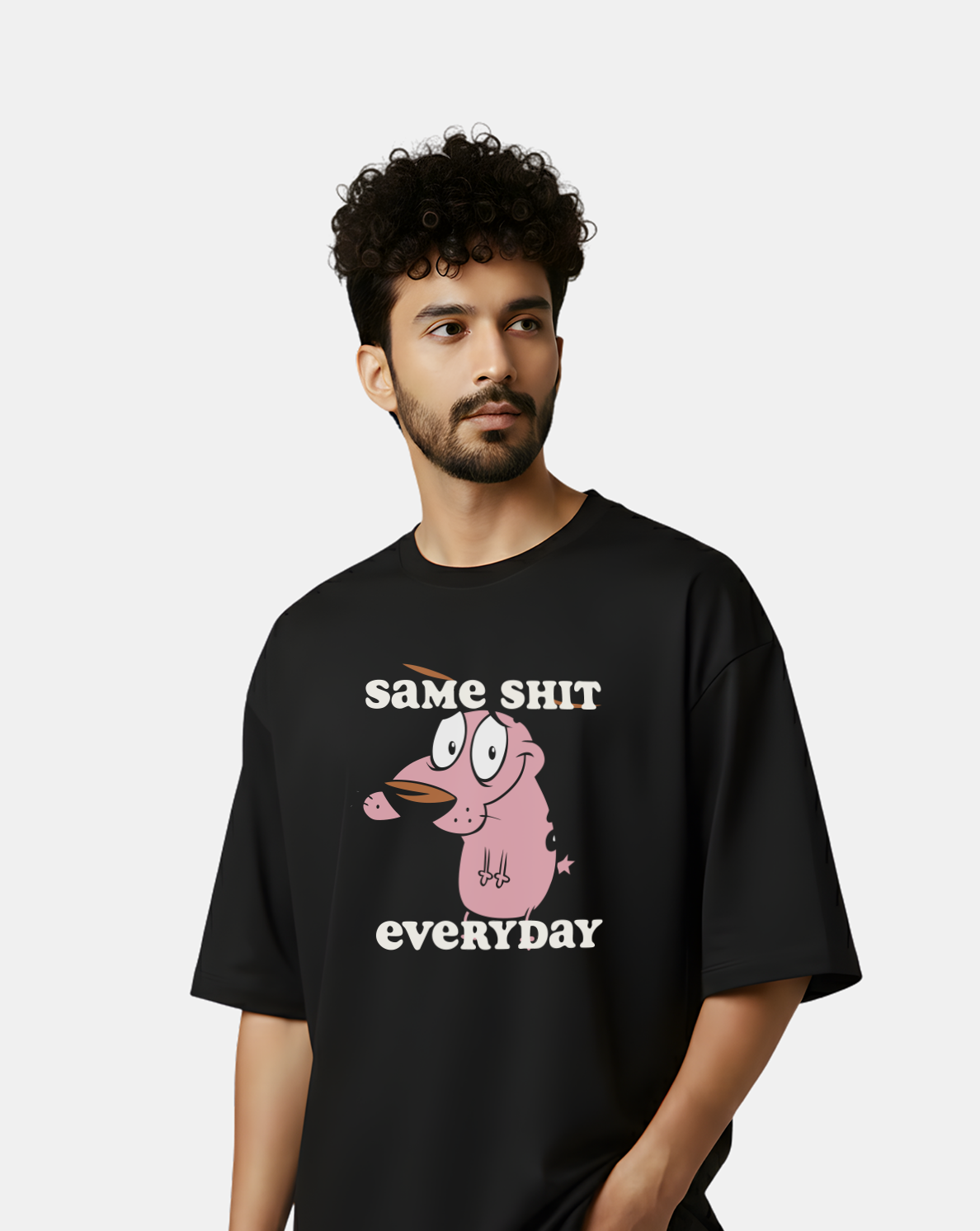 Courage Cartoon - Oversized T-Shirt