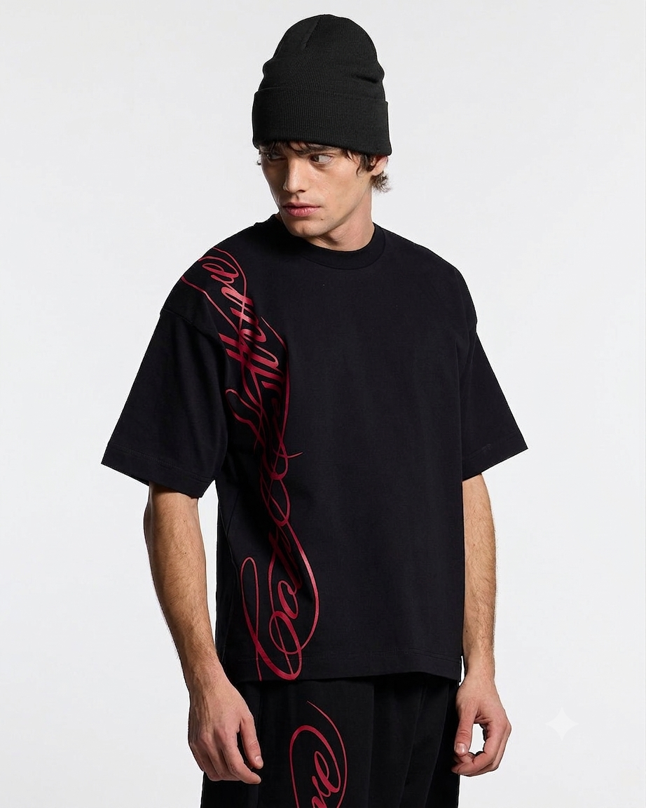 Script Black Tee