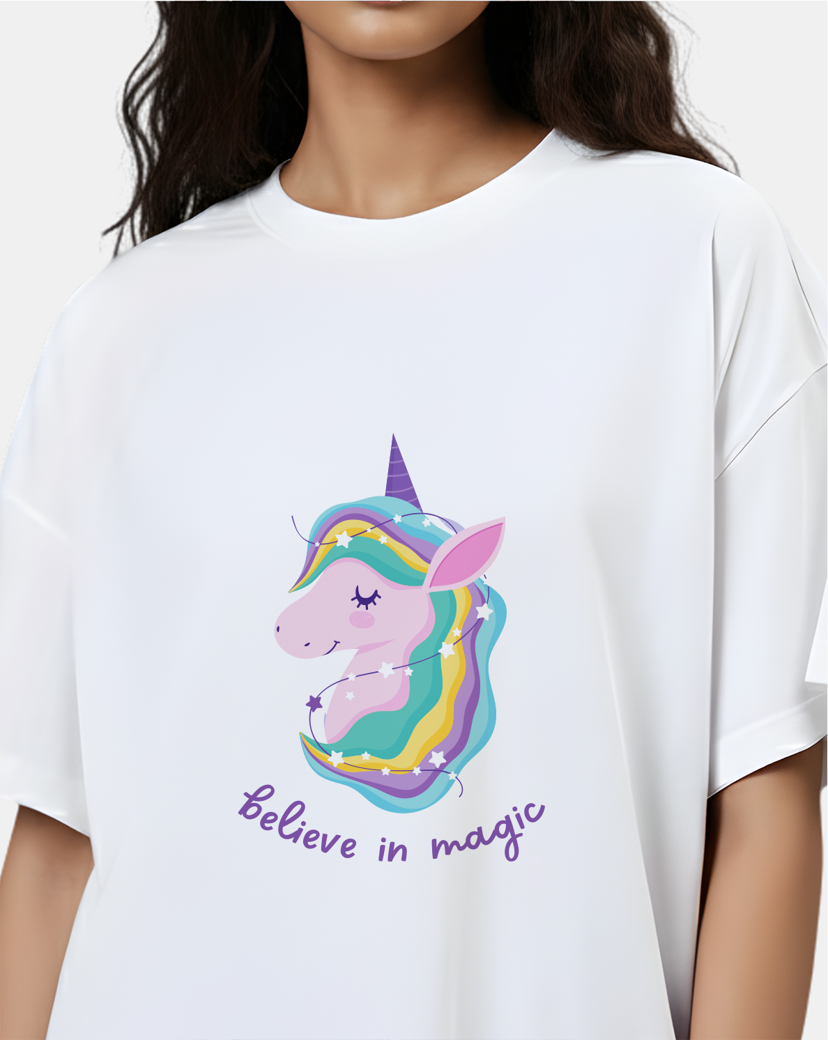 Believe In Magic – Unicorn Oversized T-Shirt