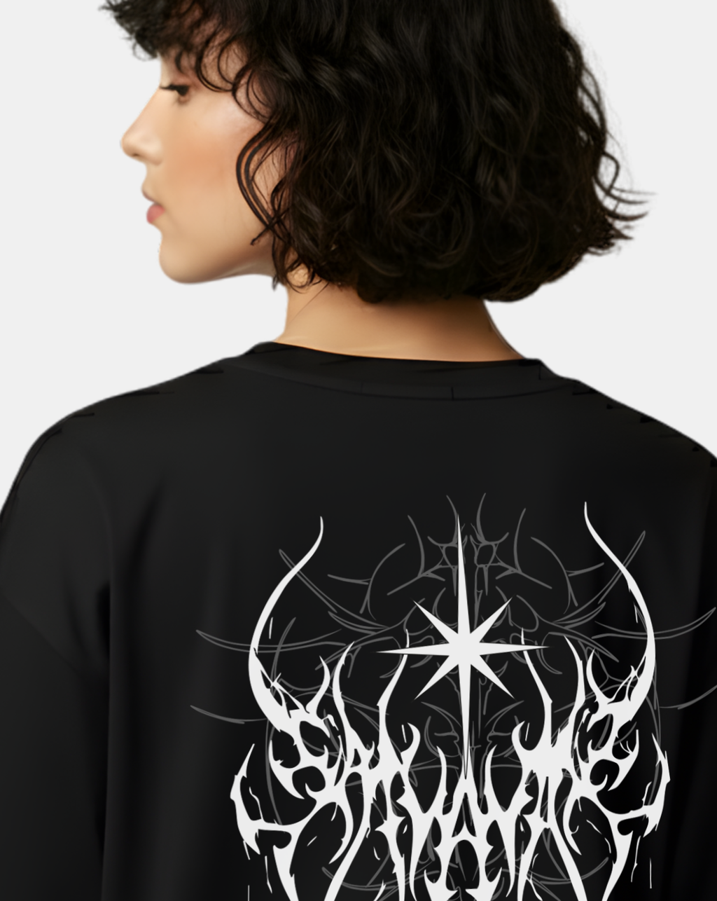 Starfall Crest – Dark Gothic Graphic Tee