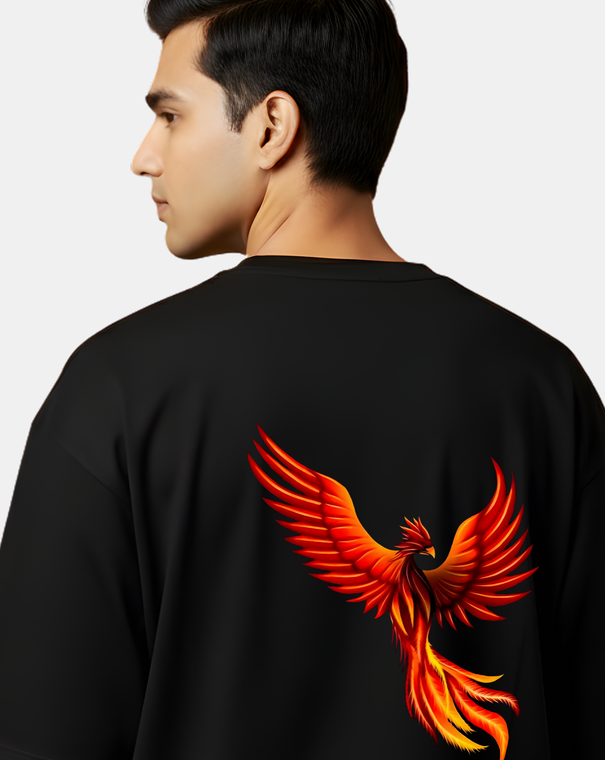 Red Fire Phoenix – Premium Full-Print Graphic Tee