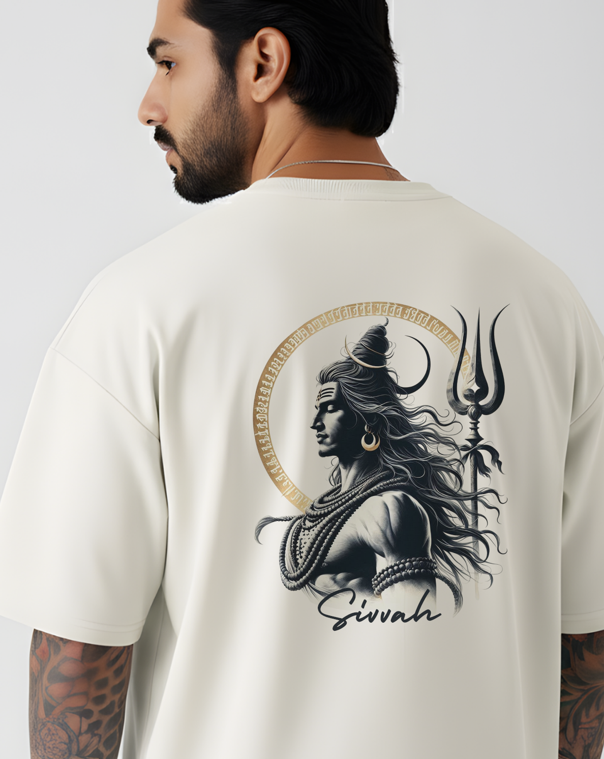 Sivvah: Lord Shiva Drop Shoulder T-Shirt