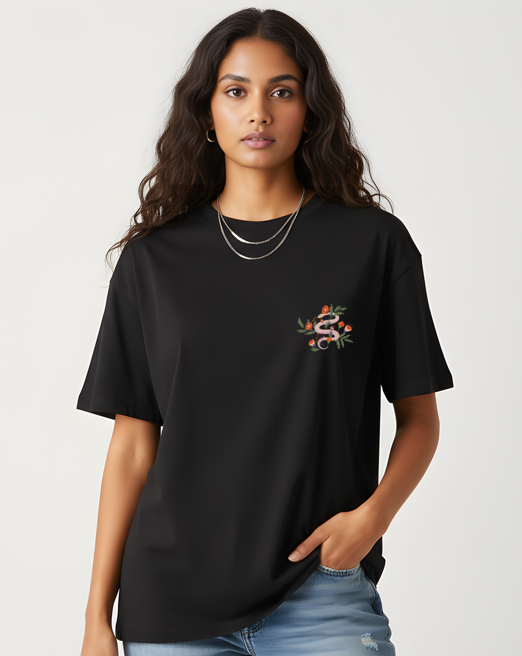Serpent Bloom Oversized T-Shirt