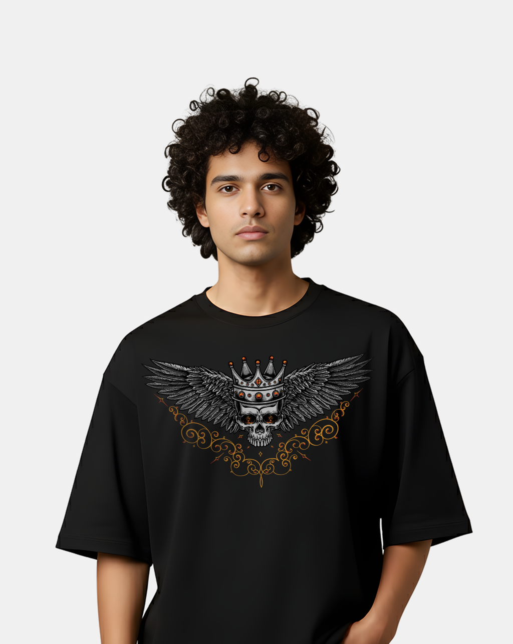 Royal Skull Wings – Luxury Oversized Tee